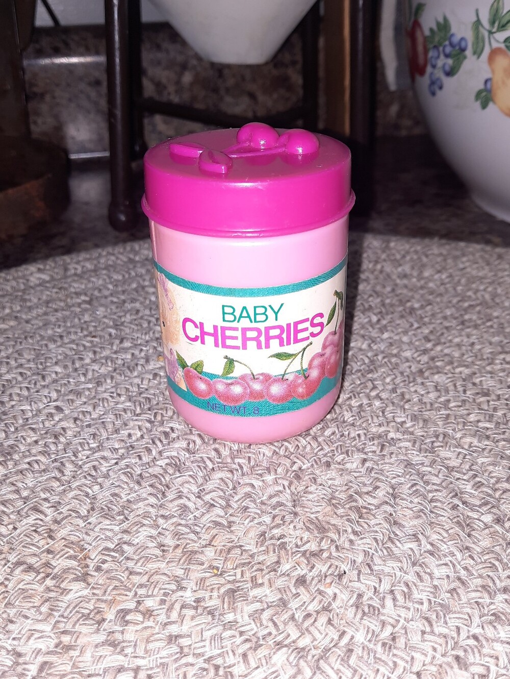 90s Kenner Baby All Gone Replacement Cherries Pink Mini Container